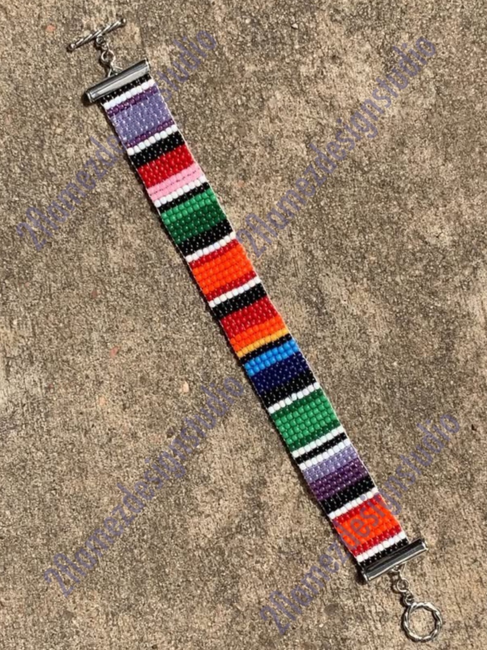Handmade ‘Blanket’ Seed Bead Bracelets - 2 colors